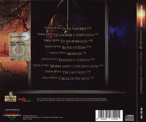 Vanden Plas : Chronicles Of The Immortals (Netherworld II) (CD, Album, Dig)