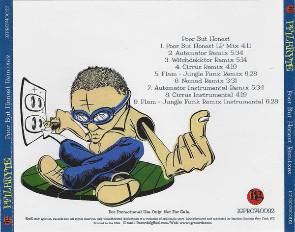Pfilbryte : Poor But Honest (Remixes) (CD, Promo)
