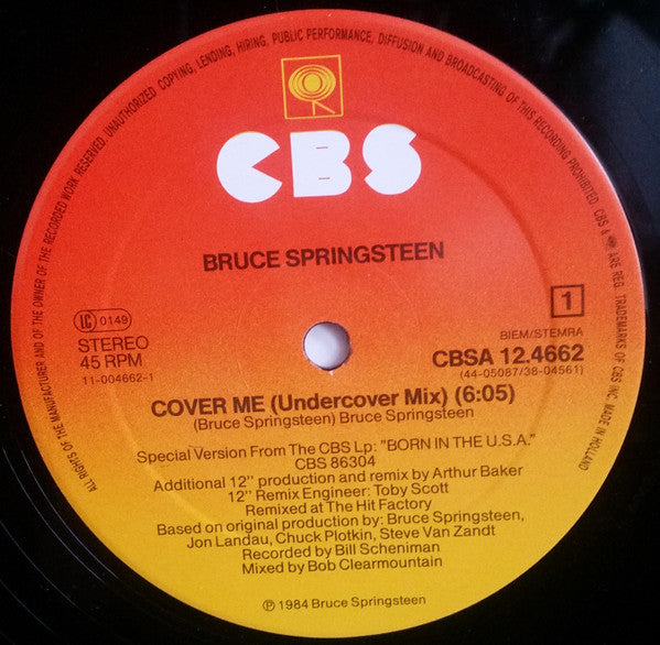 Bruce Springsteen : Cover Me (Undercover Mix) (12", Maxi, Sun)
