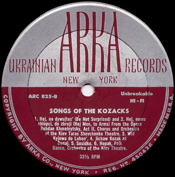 Various : Засвистали Козаченьки = Songs Of The Kozacks  (LP)