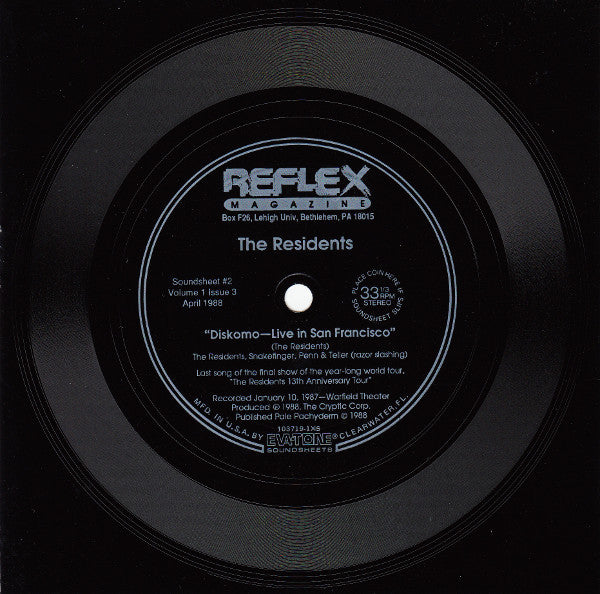 The Residents : Diskomo - Live In San Francisco (Flexi, 6", Shape, S/Sided)