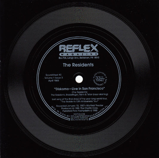 The Residents : Diskomo - Live In San Francisco (Flexi, 6", Shape, S/Sided)