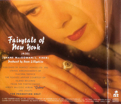 Kirsty MacColl W/ The Pogues : Fairytale Of New York (CD, Single, Promo)