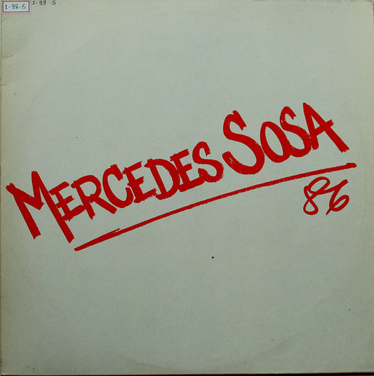 Mercedes Sosa : Mercedes Sosa '86 (LP)