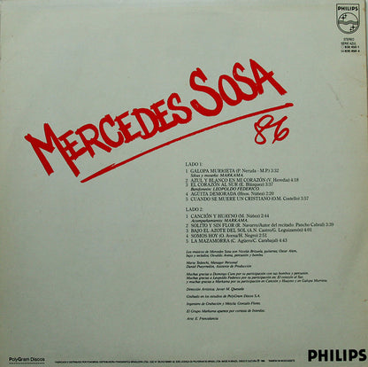 Mercedes Sosa : Mercedes Sosa '86 (LP)