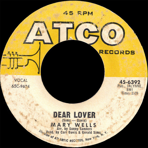 Mary Wells : Dear Lover / Can't You See (You're Losing Me) (7", Single, Styrene)