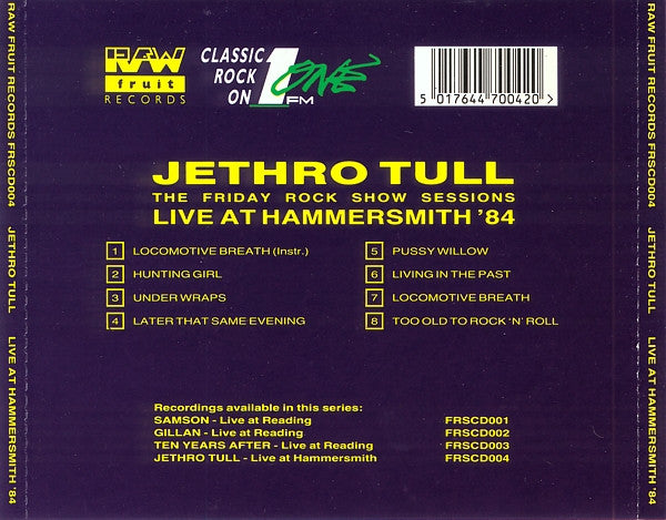Jethro Tull : Live At Hammersmith '84 (The Friday Rock Show Sessions) (CD, Album)