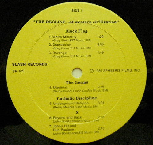 Various : The Decline Of Western Civilization (LP, Album)