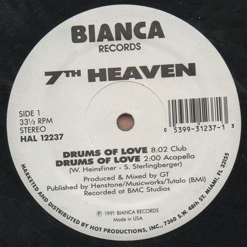 7th Heaven (3) : Drums Of Love (12")