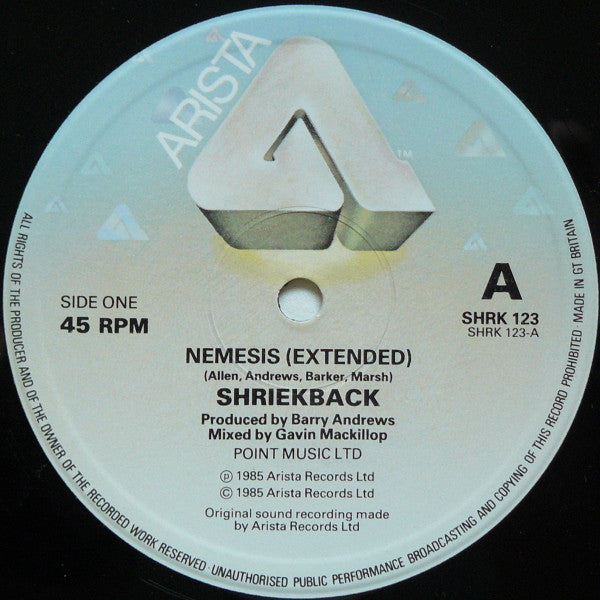 Shriekback : Nemesis (Extended) (2x12", Single, Ltd)