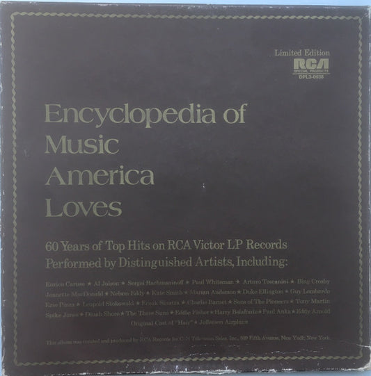 Various : Encyclopedia Of Music America Loves (Box, Album, Comp, Ltd + 3xLP, Comp)
