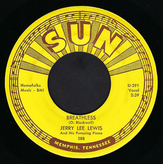 Jerry Lee Lewis : Breathless (7", Single)
