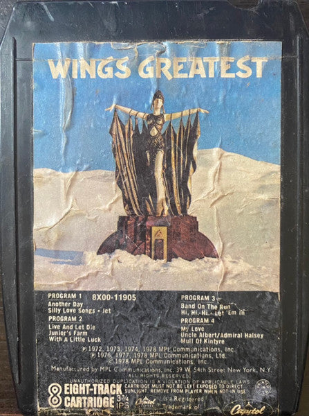 Wings (2) : Wings Greatest (8-Trk, Comp)
