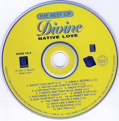 Divine : The Best Of Divine: Native Love (CD, Comp, RE)