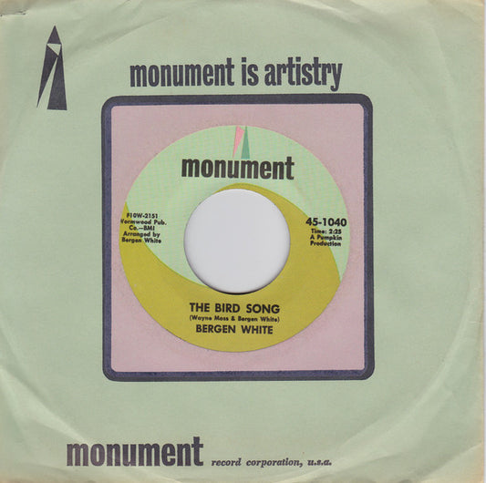 Bergen White : The Bird Song / If It's Not Asking Too Much  (7", Single)