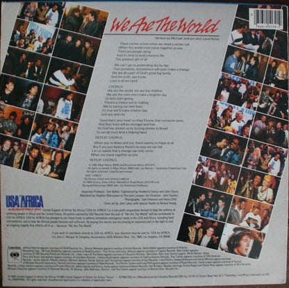 USA For Africa : We Are The World (12", Single, Pit)