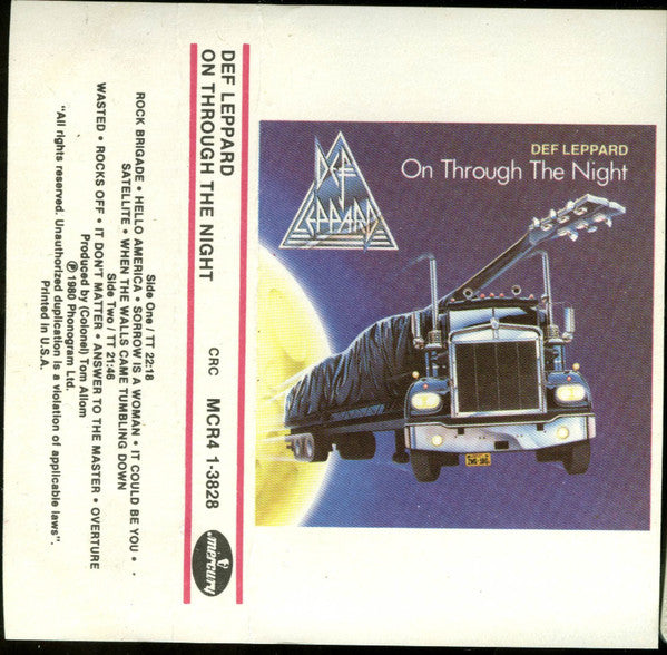 Def Leppard : On Through The Night (Cass, Album, Club, Col)