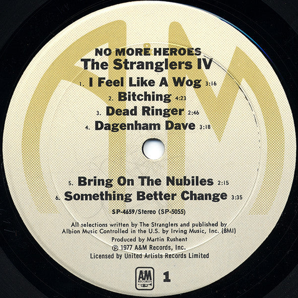The Stranglers : No More Heroes (LP, Album, Pit)
