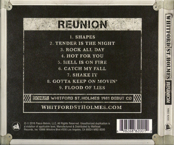 Whitford/St. Holmes : Reunion (CD, Album + CD, Album, RE, RM)