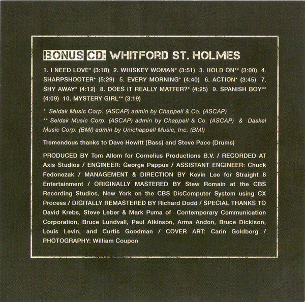 Whitford/St. Holmes : Reunion (CD, Album + CD, Album, RE, RM)