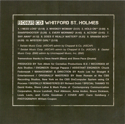 Whitford/St. Holmes : Reunion (CD, Album + CD, Album, RE, RM)