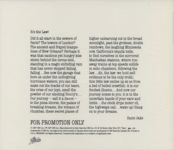 The Radiators : Law Of The Fish (CD, Album, Promo)