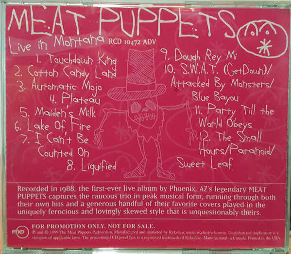 Meat Puppets : Live In Montana (CD, Advance, Album, Promo)