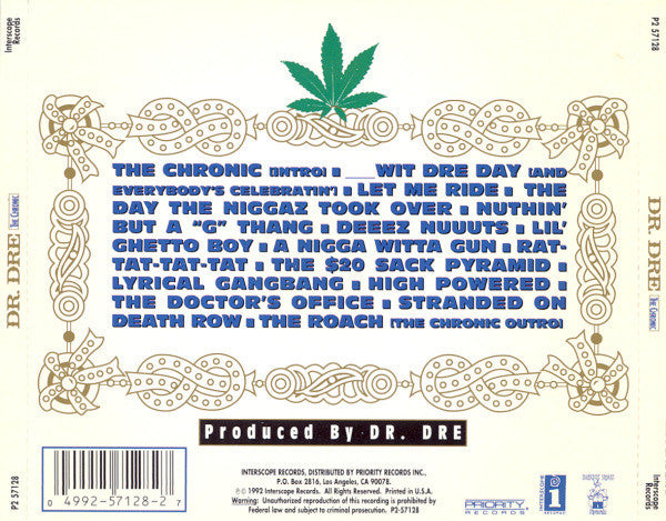 Dr. Dre : The Chronic (CD, Album)