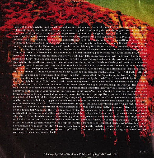 Wall Of Voodoo : Dark Continent (LP, Album, Ter)