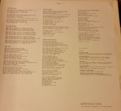 Tom Waits : The Heart Of Saturday Night (LP, Album, CTH)