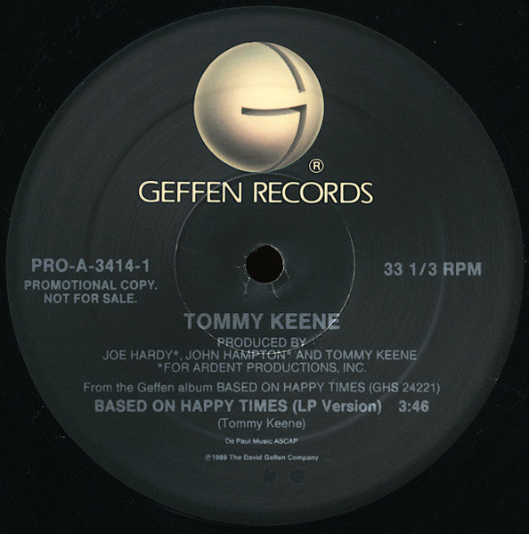 Tommy Keene : Based On Happy Times (12", Promo)