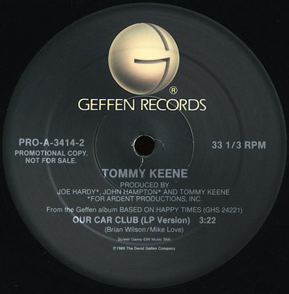 Tommy Keene : Based On Happy Times (12", Promo)
