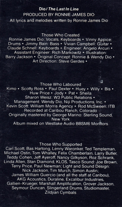 Dio (2) : The Last In Line (Cass, Album, SR,)