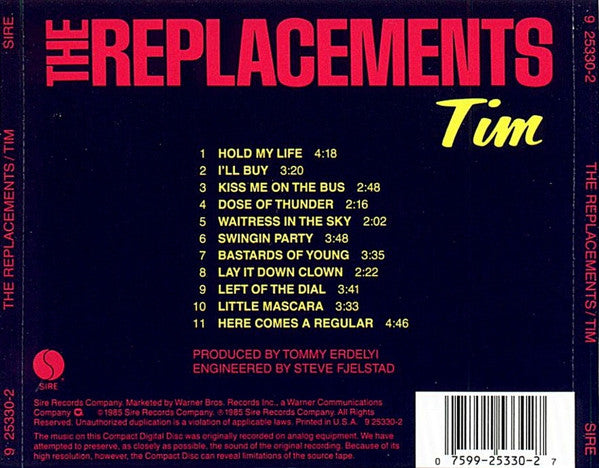 The Replacements : Tim (CD, Album, RE)