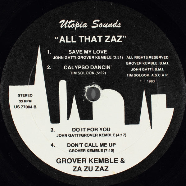 Grover Kemble & Za Zu Zaz : All That Zaz (LP)