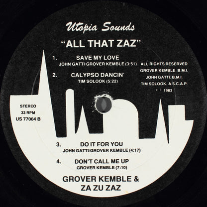 Grover Kemble & Za Zu Zaz : All That Zaz (LP)