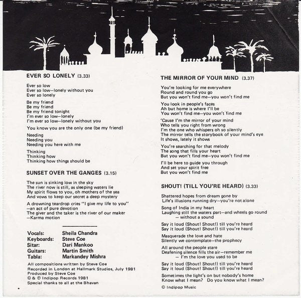 Monsoon : Ever So Lonely (7", EP)