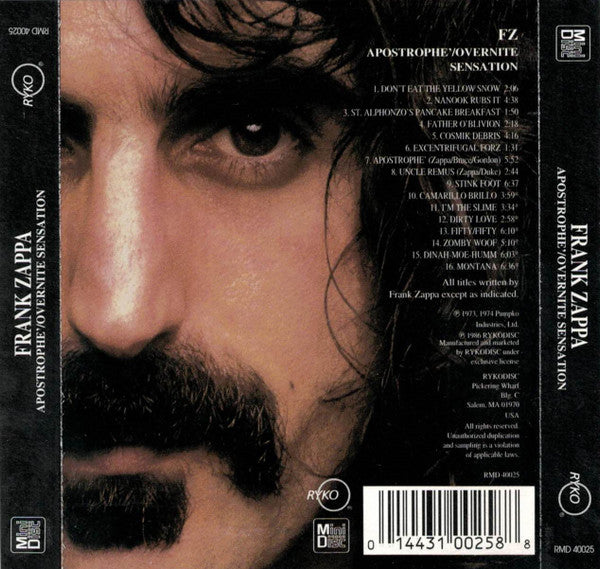 Frank Zappa : Apostrophe' / Overnite Sensation (MD, Album, Comp)