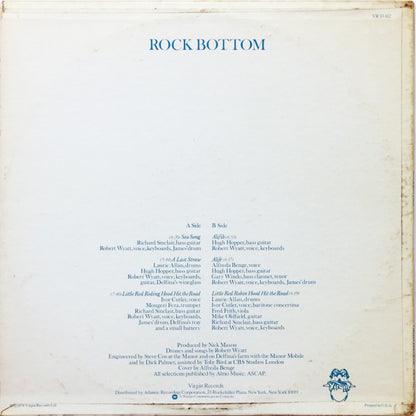 Robert Wyatt : Rock Bottom (LP, Album, Pre)