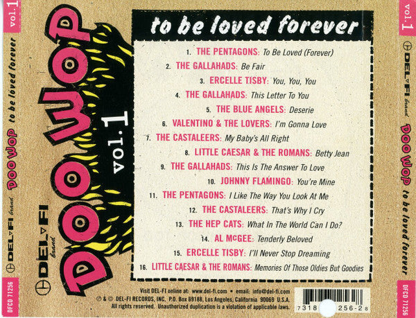 Various : Doo Wop Vol. 1 To Be Loved Forever (CD, Comp)