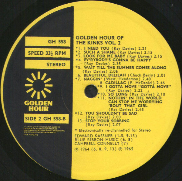 The Kinks : Golden Hour Of The Kinks Vol. 2 (LP, Comp, Emb)