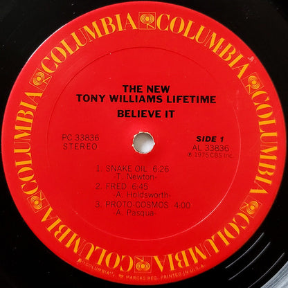 The New Tony Williams Lifetime : Believe It (LP, Album, San)