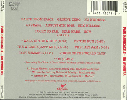 Paul Hardcastle : No Winners (CD, Album, P/Mixed)