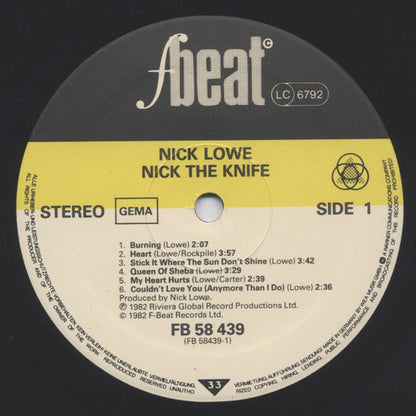 Nick The Knife - Nick Lowe