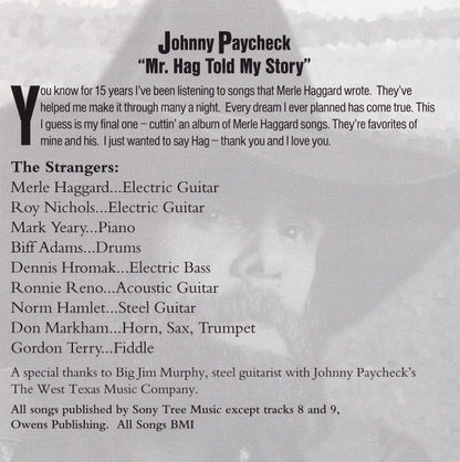 Mr. Hag Told My Story - Johnny Paycheck