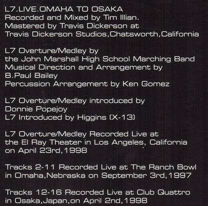 Live Omaha To Osaka - L7