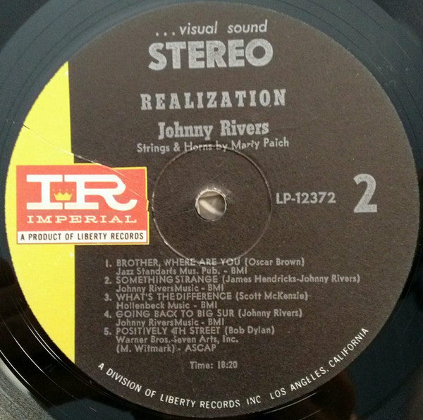 Johnny Rivers : Realization (LP, Album, Wad)