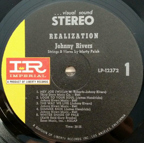 Johnny Rivers : Realization (LP, Album, Wad)