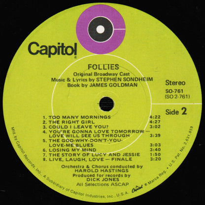 Follies - Stephen Sondheim, Original Broadway Cast*