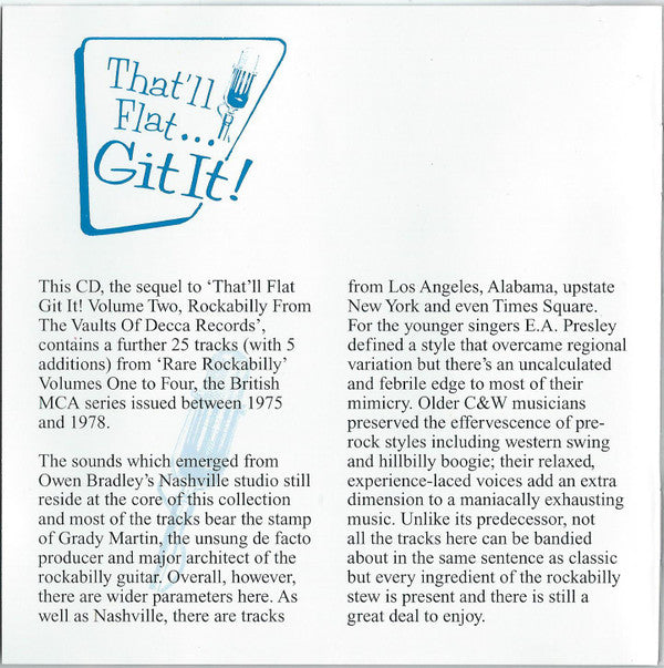 That'll Flat ... Git It! Vol. 6: Rockabilly From The Vaults Of US Decca Records - Various